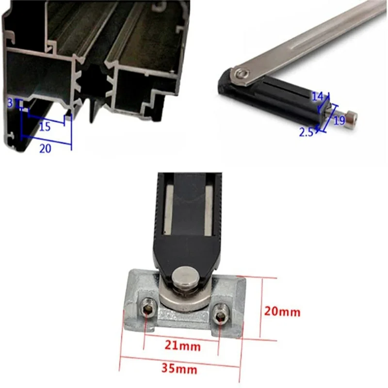 Window Restrictor Inside Adjustable Stainless Steel Aluminum Window Sliding Wind Bracing Limiter Two-Link Angle Controller Window Wind Support