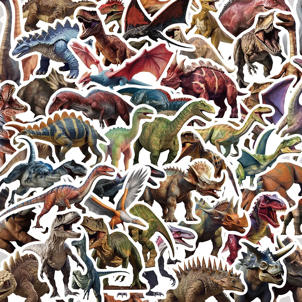 10/50Pcs Cool Jurassic Park Movie Stickers Decalcomanie Di Dinosauro Skateboard Scrapbook Phone Notebook Valigia Laptop Fridge Sticker