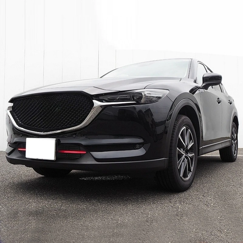 마쓰다 CX-5KF 2017 2018 2019용 프론트 범퍼 하단 그릴 장 브라이트 스트립 스플리터 스포일러 에어 벤트 배플 액세서리
