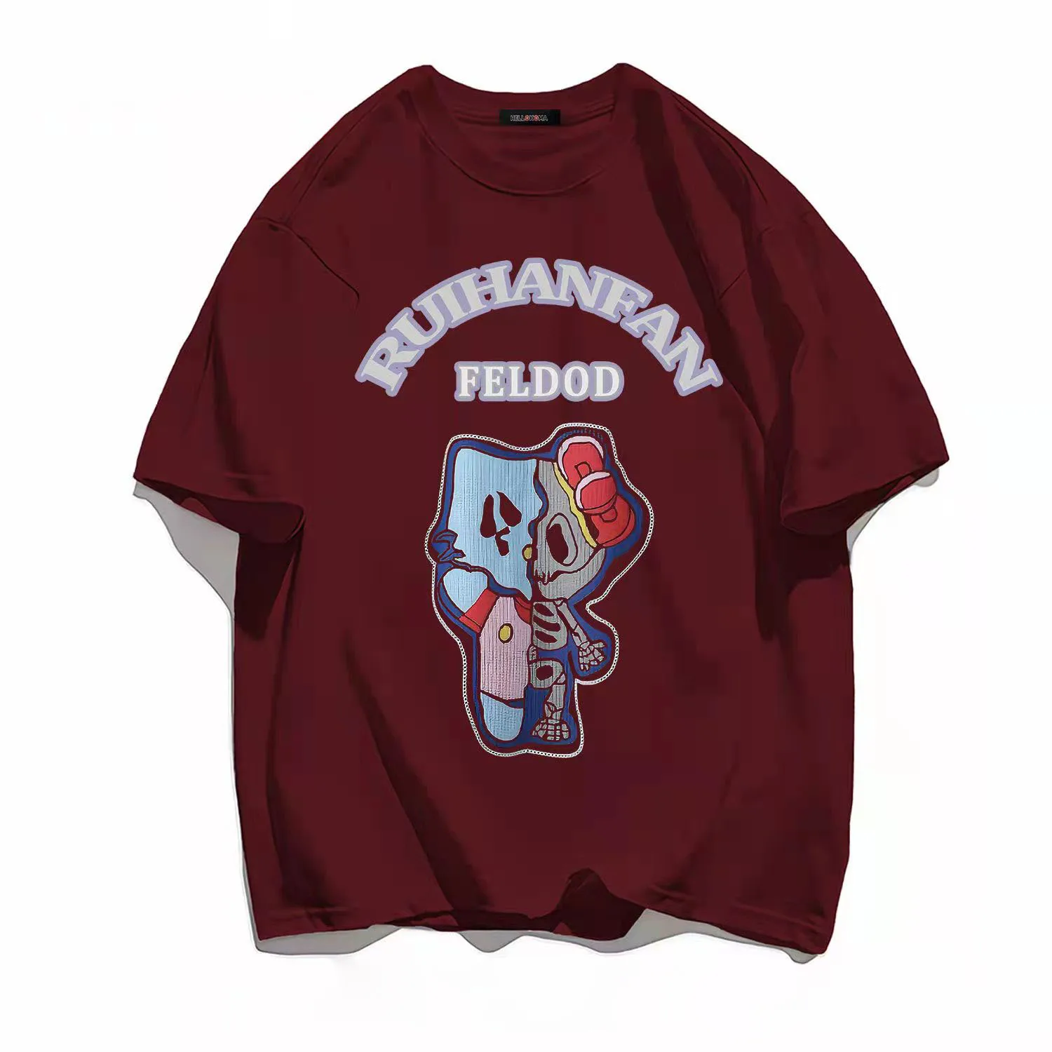 thumbnail image 1 of Hello Kitty-Camiseta de algodón para niña, estudiante, versión coreana, holgada de manga corta, estampado de dibujos animados, ropa de marca Top Tide, 1 of 4