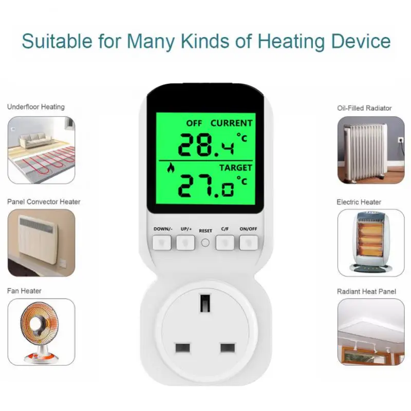 Digital Thermoregulator Temperature Sensor Timer Socket Smart thermostat  220V switch EU Control Thermostat For Heating - AliExpress