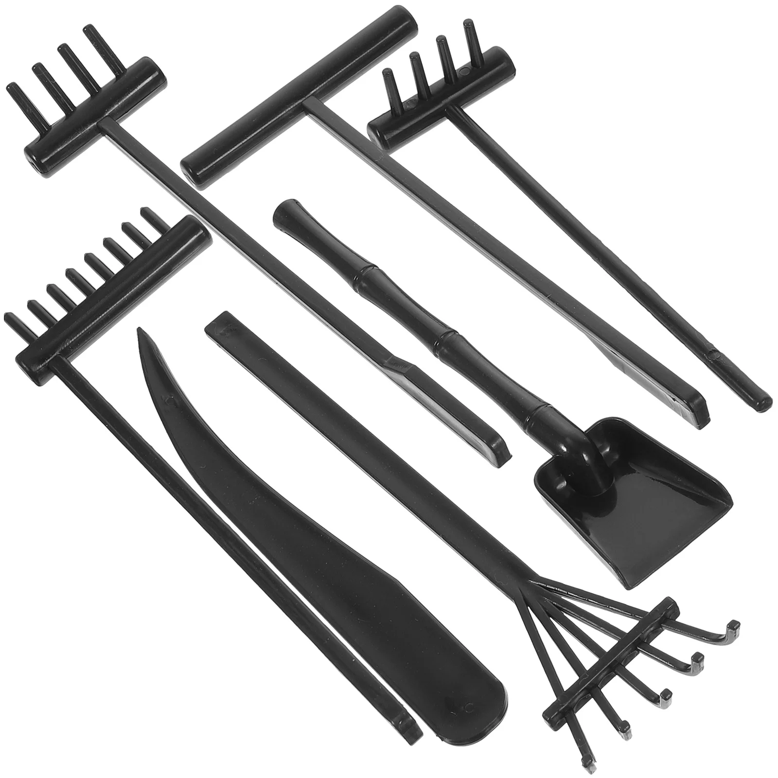 Areia Rake Mini Jardim Tool Set, Mesa Acessórios, Meditação Sandbox Plástico, Jardim Zen