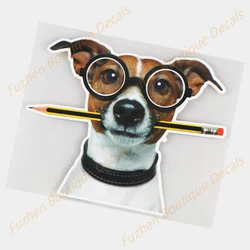 Fuzhen – décalcomanies de Boutique, accessoires extérieurs, Nerd Dog, créatif, dessin animé, pour fenêtre, décoration de voiture 