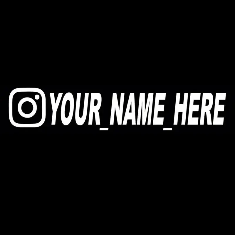 User Name Custom Personalized Instagram Vinyl Decals Motorcycle for Instagram FACEBOOK Customization Needs Remarks Car Sticker - Image 6