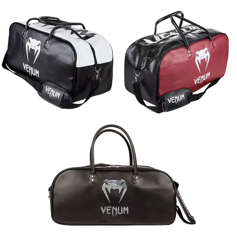 PU Gym Fitness Bag Boxing Training Bag Outdoor Sport Bag for Men and Women Travel Duffel Bag for Workout MMA Daily Overnight