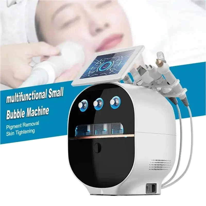 6 In 1 Dermabrasion H2O2 Small Bubble Hydrogen Facial Spa Machine Pigment Removal Skin Tightening Hydrodermabrasion Device пигмент хайлайтер для лица pigment skin haghlighter pbl 1269 01 01 8 5 г