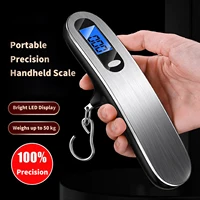 Portable Scale Digital LCD Display 110lb/50kg Electronic Luggage Hanging Suitcase Travel Weighs Baggage Fishing Scale with Hook