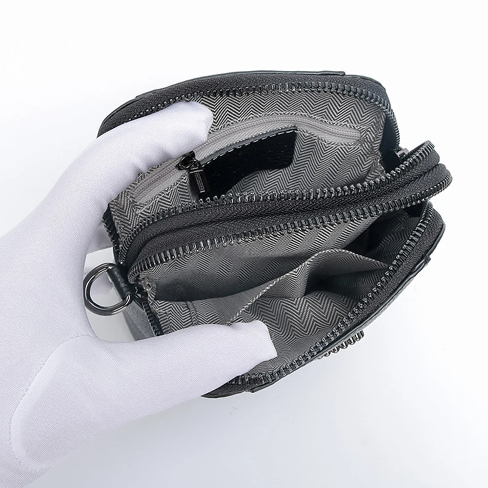 Designer Leather Small Crossbody Bags for Women Double Zipper Cell Phone Purses Ladies Travel Shopping Shoulder Satchel Handbags