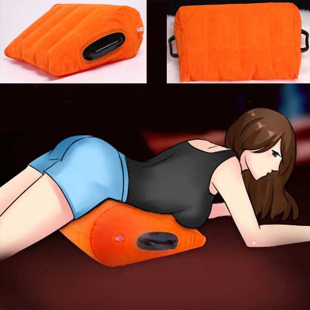Inflatable Sex Pillow Sex Furniture Triangle Magic Wedge Pillow Cushion Love Position Aid Ramp Bolster Erotic Sofa Adult Toy