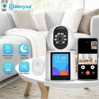 3MP Wireless Security Protection WIFI Video Call Camera Baby Monitor SOS 2.8 Inch Screen Button Call PTZ Auto Tracking ICSEE 1