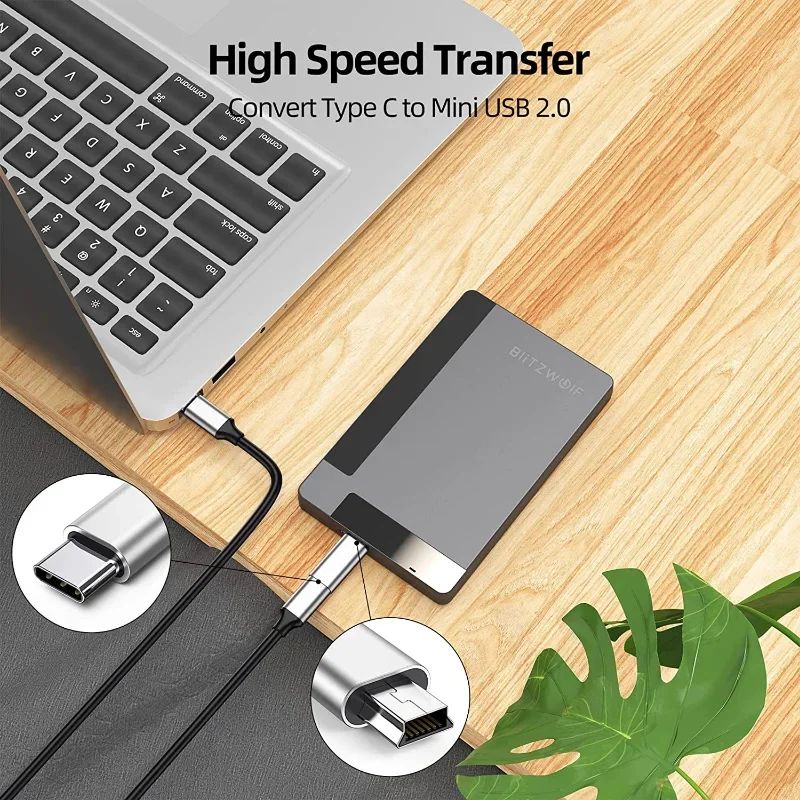 1-3Pcs Mini USB Male To Type C Female Adapter Converter for Android Smart Phone Tablet USB Type C To Mini USB Adapter Connector images - 6