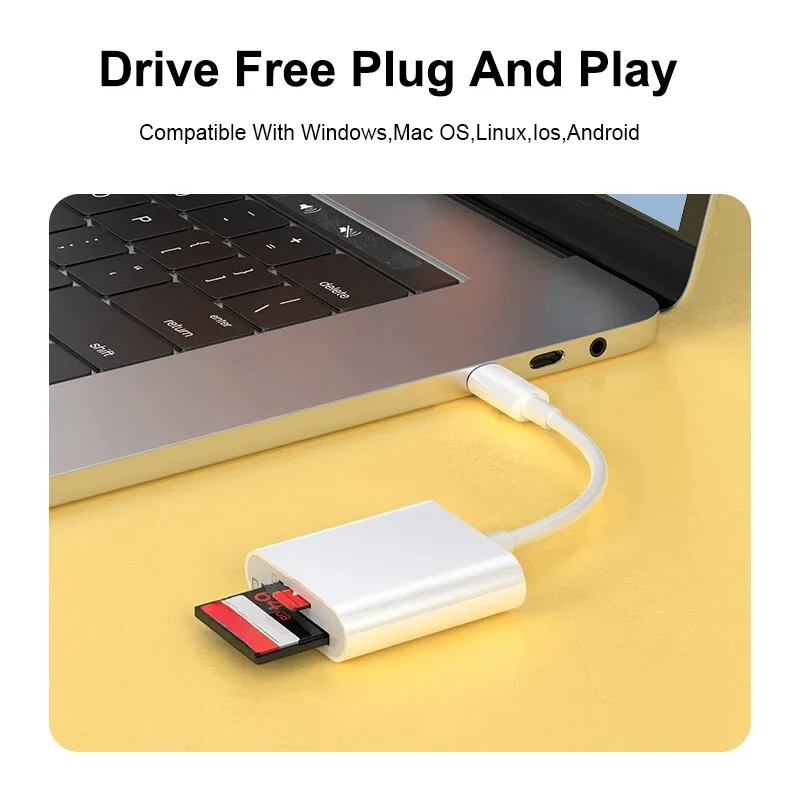 2-in-1 Type C Card Reader SD TF Memory Card Reader USB C OTG Adapter High Speed Data transmitter Macbook Huawei Samsung memory card reader type c otg adapter