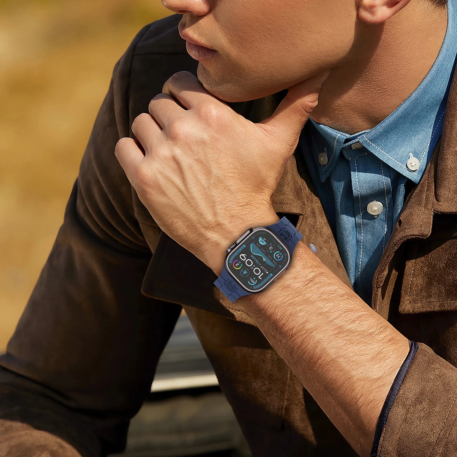 أشرطة سيليكون لساعة أبل الترا 2 الفرقة 49 مللي متر...