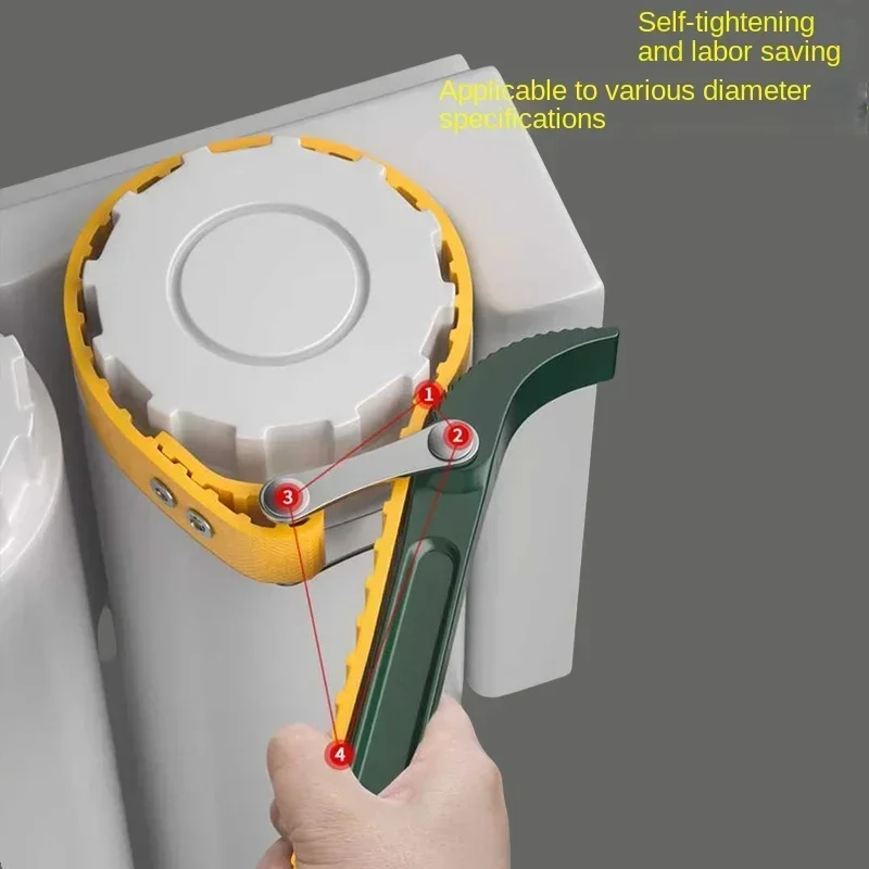 Adjustable Cartridge Oil Filter Puller Strap Spanner Wrench Tool