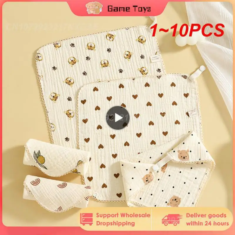 

1~10PCS Muslin Square Towel Baby Blankets Newborn Soothe Appease Towel Cotton Baby Comforter Burp Cloth Teether Baby Stuff Snap