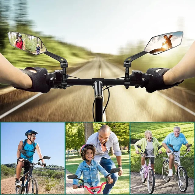 Adjustable Bike Rearview Mirror – Rotatable Handlebar Reflector 6