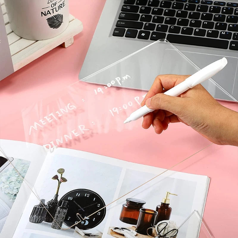 Acrylic Memo Tablet Erasable Board Whiteboard Desk Decoration for Doing List