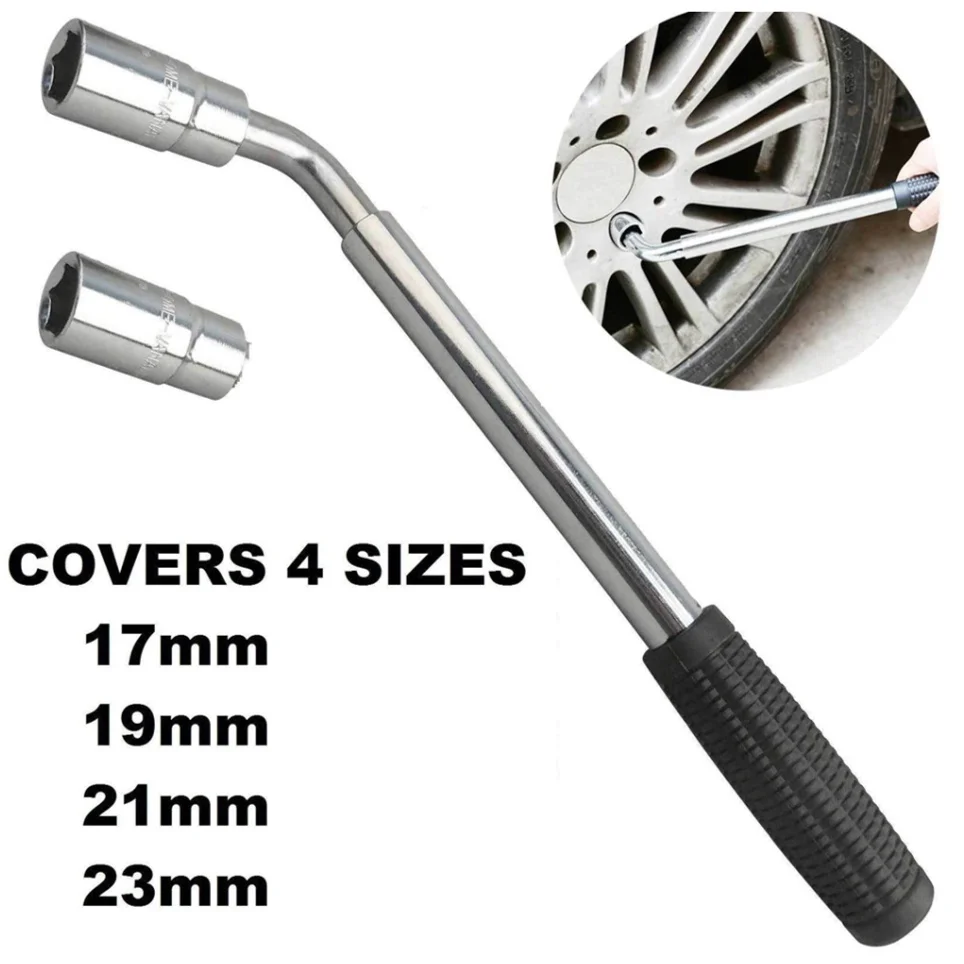 17mm 19mm 21mm 23mm Car Telescoping Tayar Tyre Tire Wheel Wrench Brace
