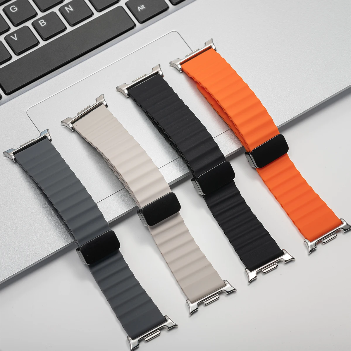 Silicone Magnetic Smartwatch Strap - Universal Fit Bracelet