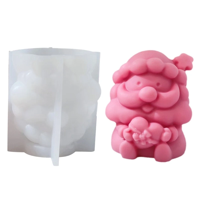 

Santa Claus Love Silicone Mold for Handmade Desktop Decoration Gypsum Epoxy Resin Aroma Candle Mould for Home Decoration 57BD