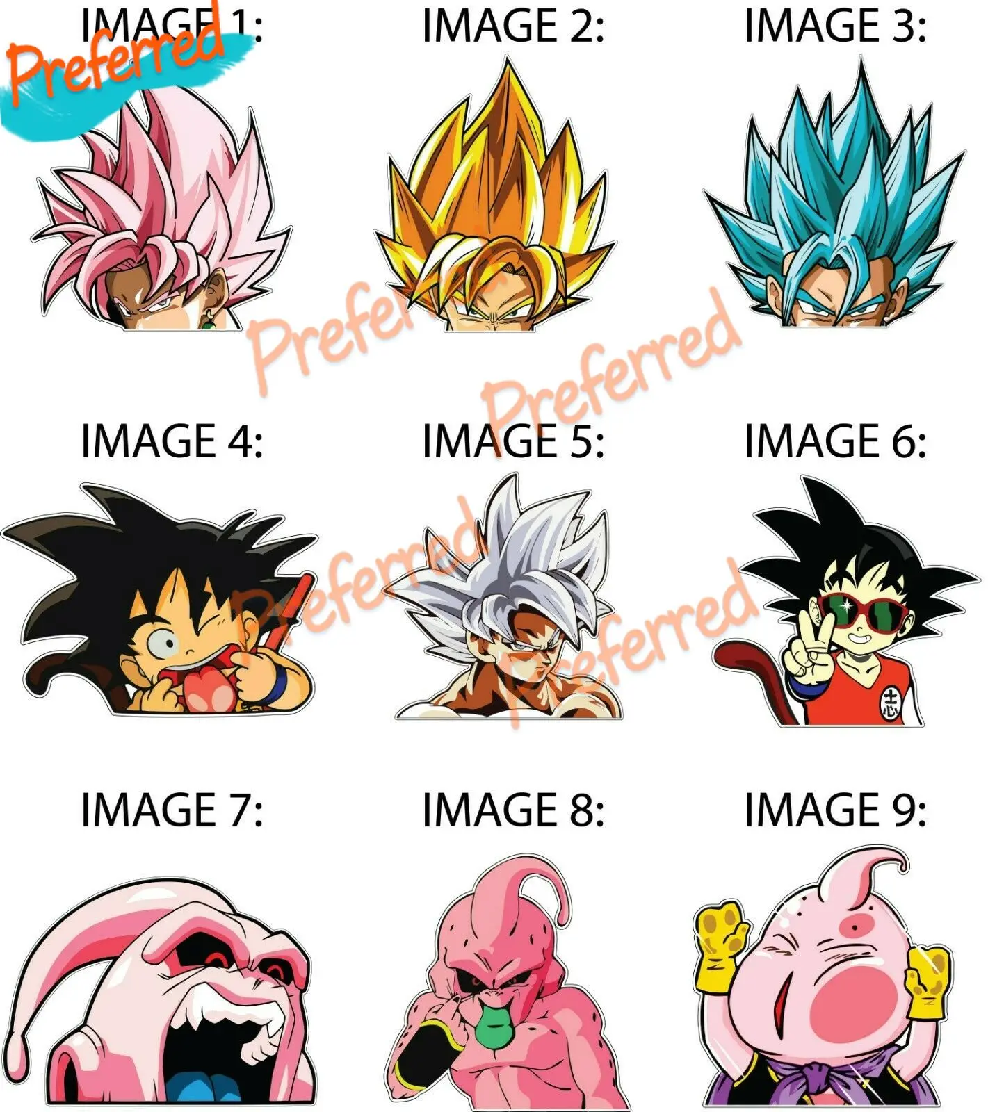 Виниловая наклейка для автомобиля Voyeur Goku Majin Peek аниме всех ваших автомобилей