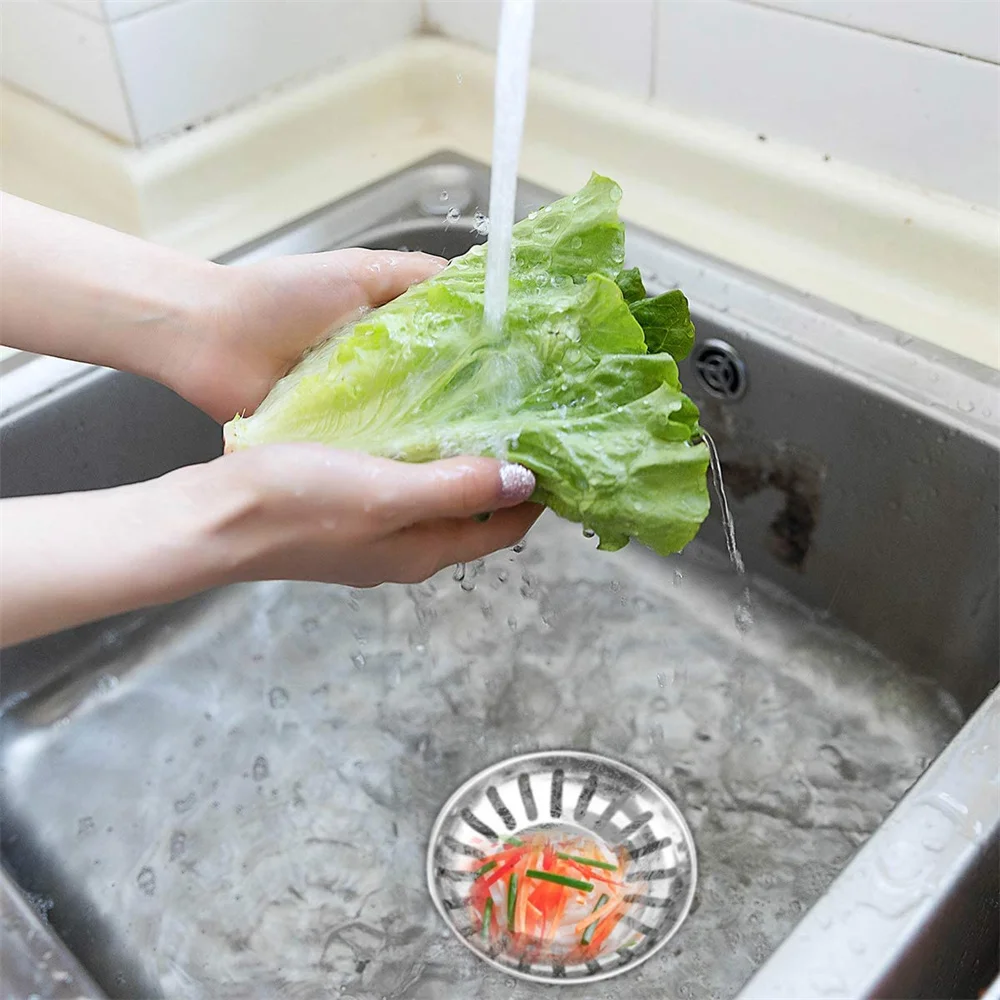 Stainless Steel Kitchen Sink Strainer Plug Waste Drain Stopper Filter Double Tank Drain Plug Head Washbasin Sink Accessories 4