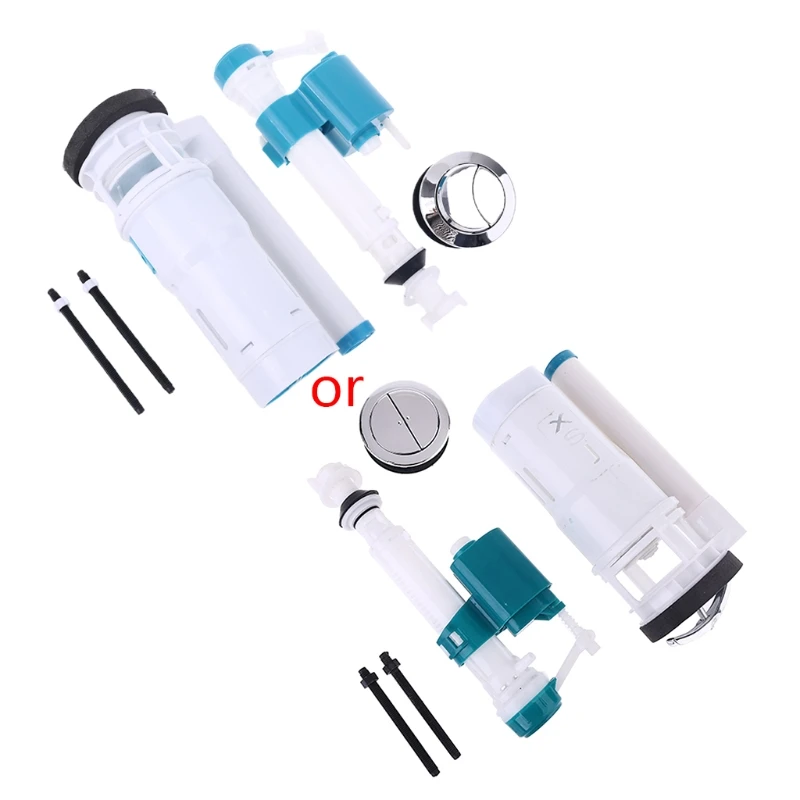 1 Set Dual Flush Fill Toilet Water Tank Connected Cistern Inlet Drain Valve Bathroom Facilities Repair Accessories