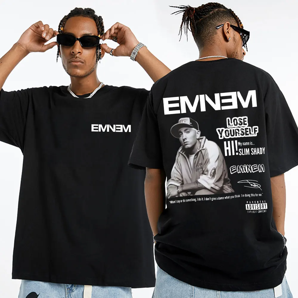 

Rapper Eminem Anger Management Tour Graphic T-shirt Men Women Oversized Fashion T Shirt Streetwear 100% Cotton Tee Shirts Male