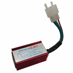 High-Performance Aluminum Alloy Racing CDI AC Box for Motorcycles, Pit Bikes, Scooters, and ATVs (CG 6 Pin red)