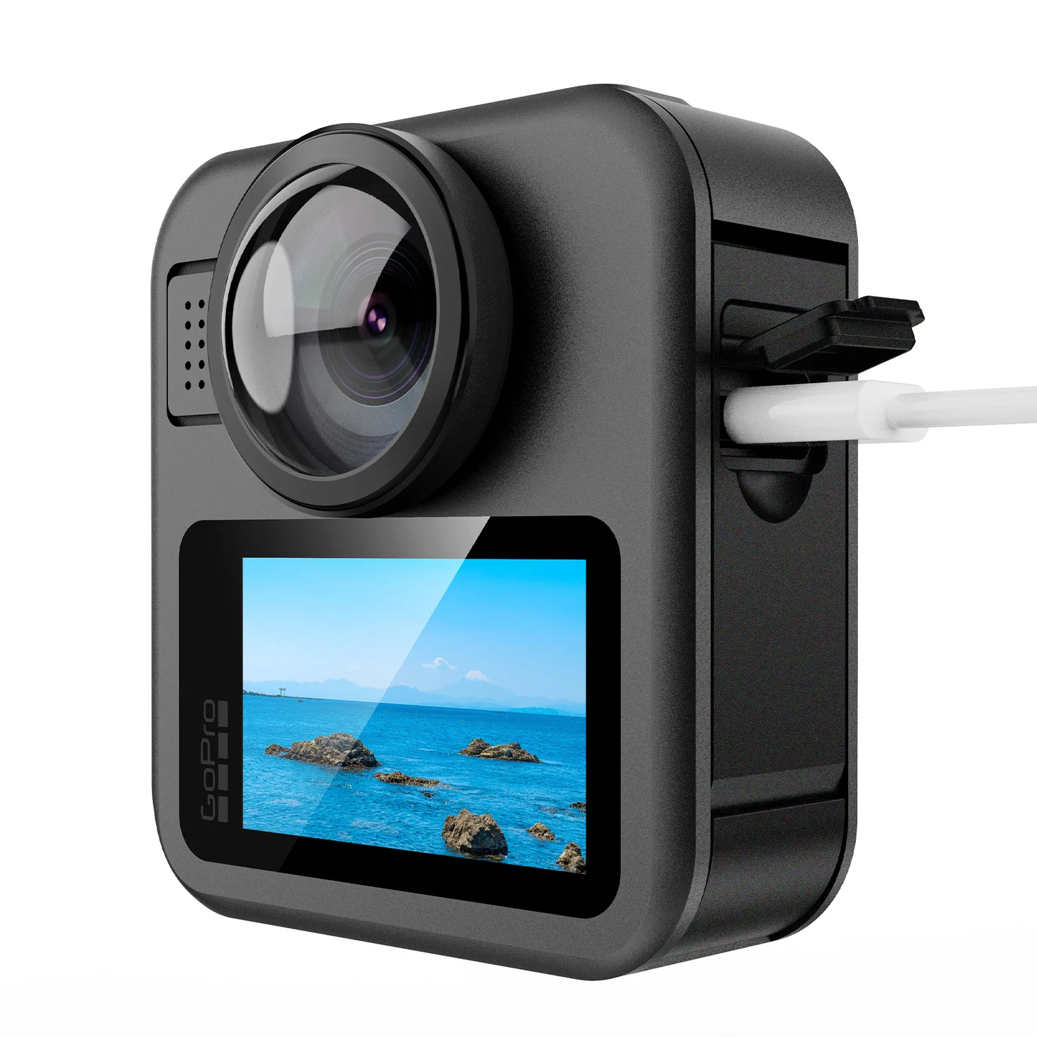 GoPro Max 2 액션 카메라용 교체용 측면 도어 배터리 커버 방진 통과형 배터리 커버 MAX2 카메라 액세서리