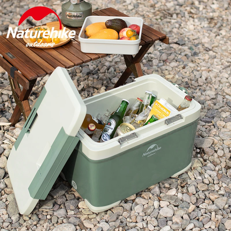 

Naturehike 36h Fresh Outdoor Cooler Portable Camping Incubator Picnic Insulated Box Ice Storage Box Bucket Freezer 22/30L