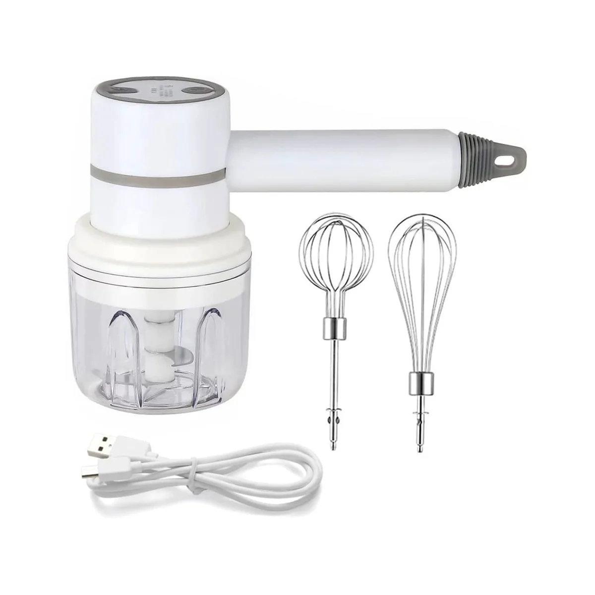 Hand Mixer Cordless Electric Blender Portable Multi Food Beater for