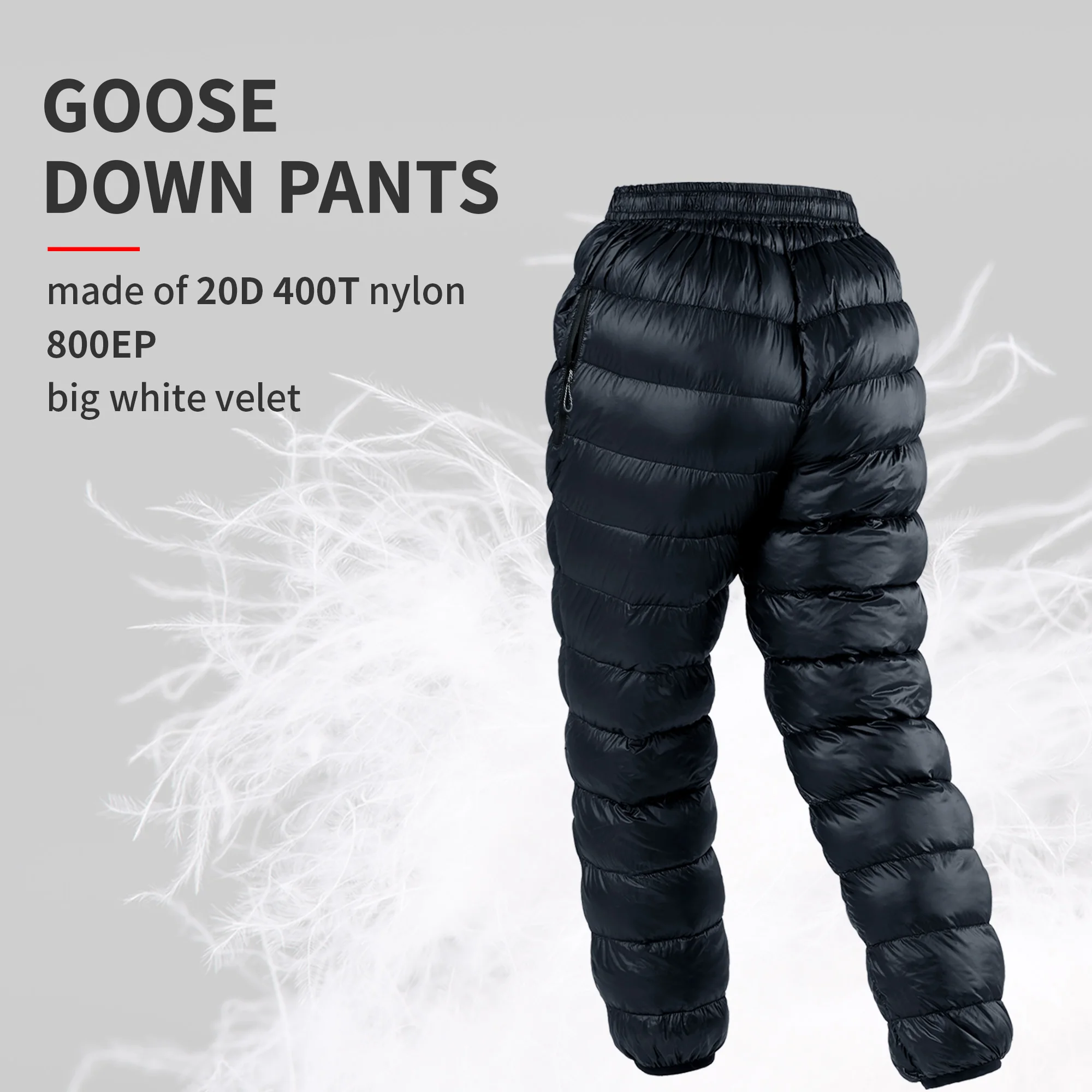 Down Pants hiking pants Outdoor Hiking Camping Winter Goose Down Pants for Naturehike NH18K210-K