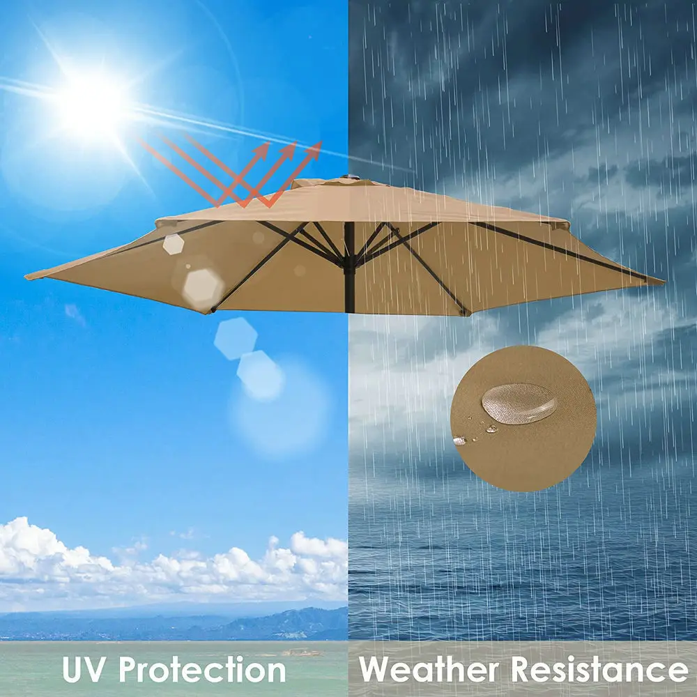 Umbrella Replacement Cloth 6/8 Ribs 7.5/9/10ft Patio Umbrella Cloth