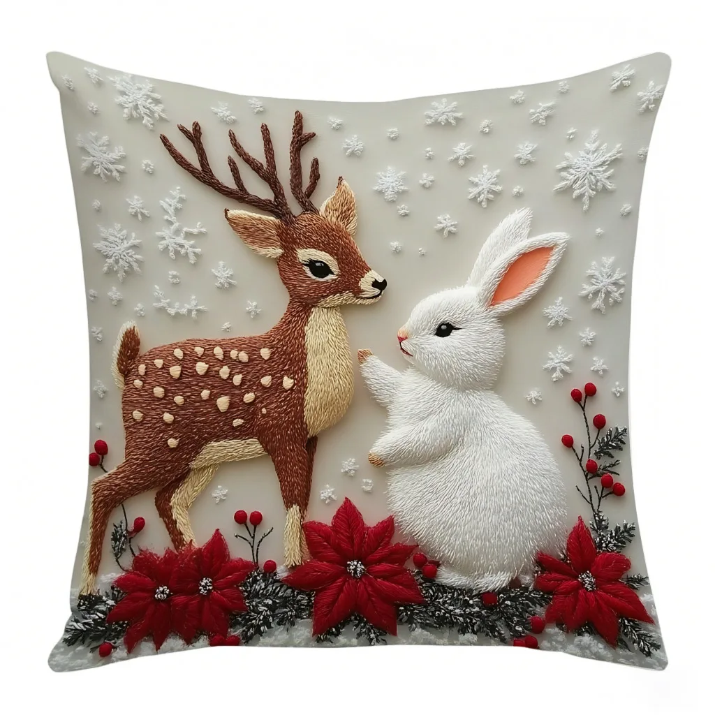 New Merry Christmas Cushion Cover Home Decorations 2025 Christmas Ornament Pillow Case Xmas Navidad Gifts New Year Gifts