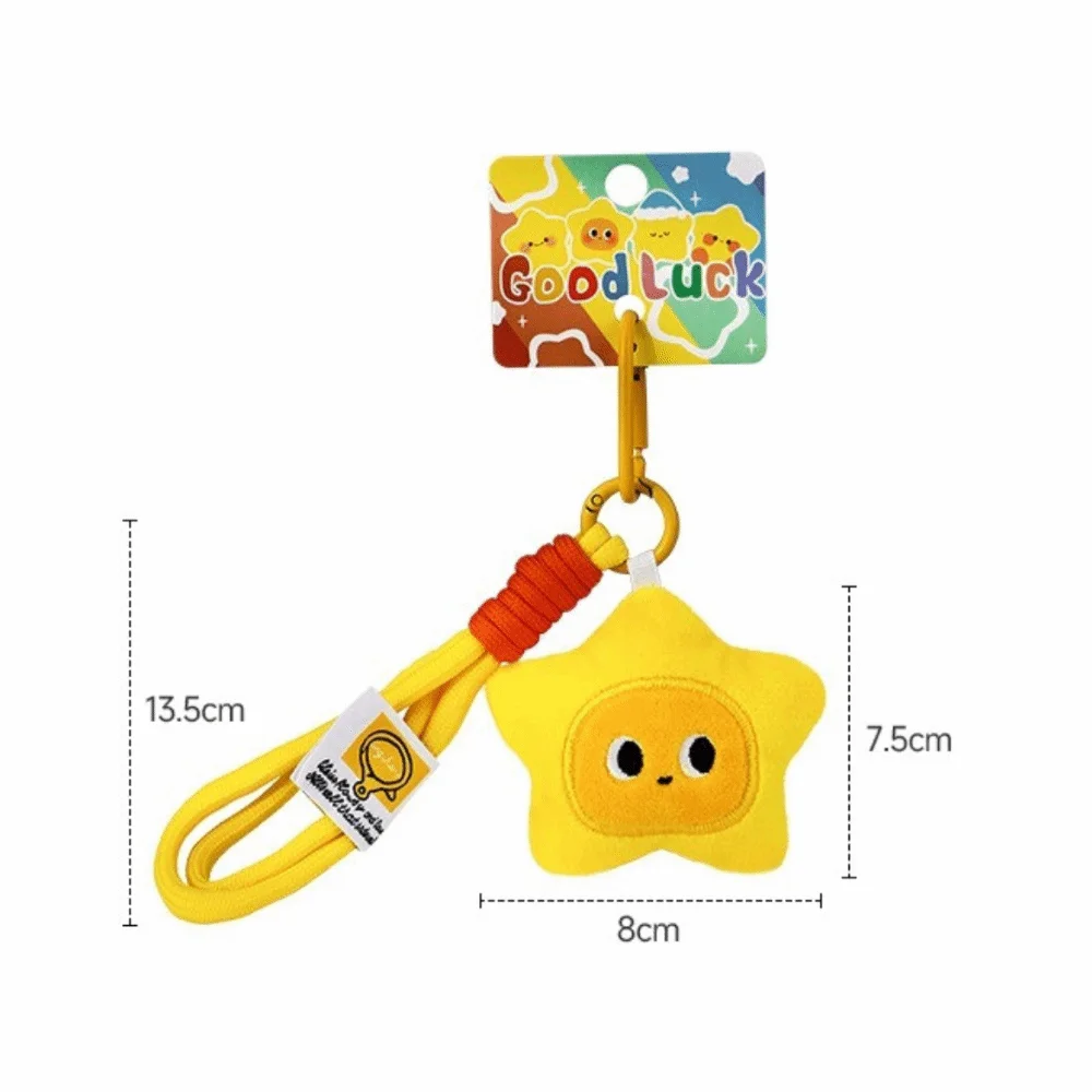 Exquisite Cute Doll Stars Fluffy Soft Plush Toy Bag Pendant Charms Stuffed Doll Fashion Jewelry Couple Keychain Bag Accessories