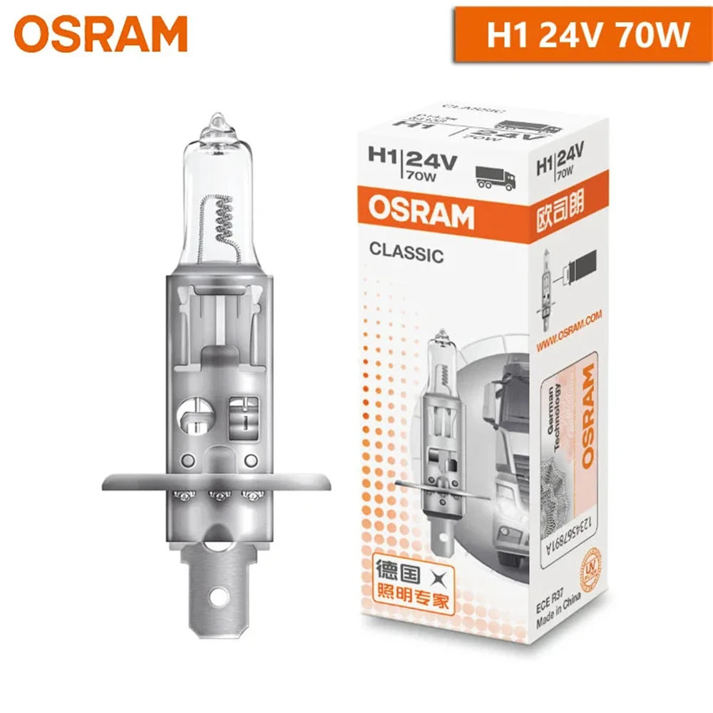 OSRAM H1 H4 H3 H7 Standard Lamp Light Original Headlight 24V 100/70W 3200K  Hi/lo Beam Fog Lamp Halogen Bulb for Truck (2PCS)