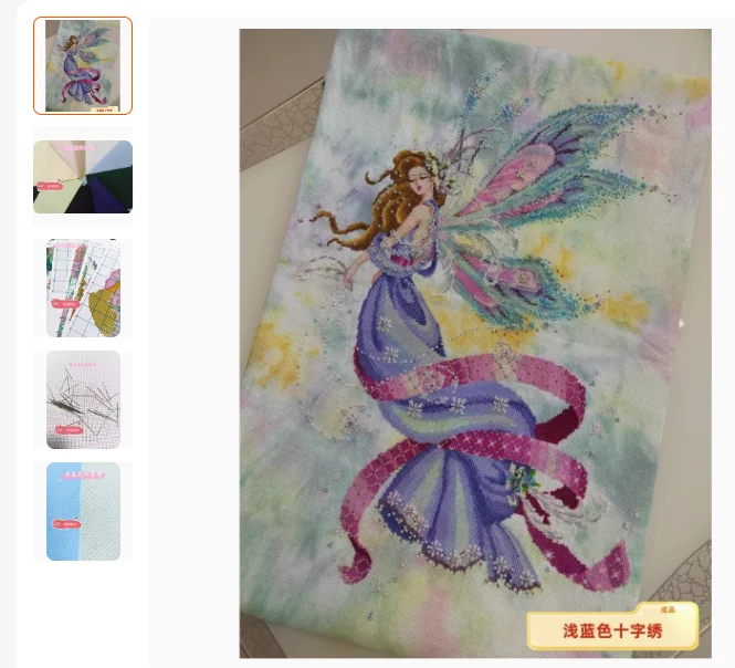 Cross Stitch Kit 26 BF Silver Lotus Goddess 28ct 32ct 14ct Metallic fabric Cloth hand Embroidery Material Kit