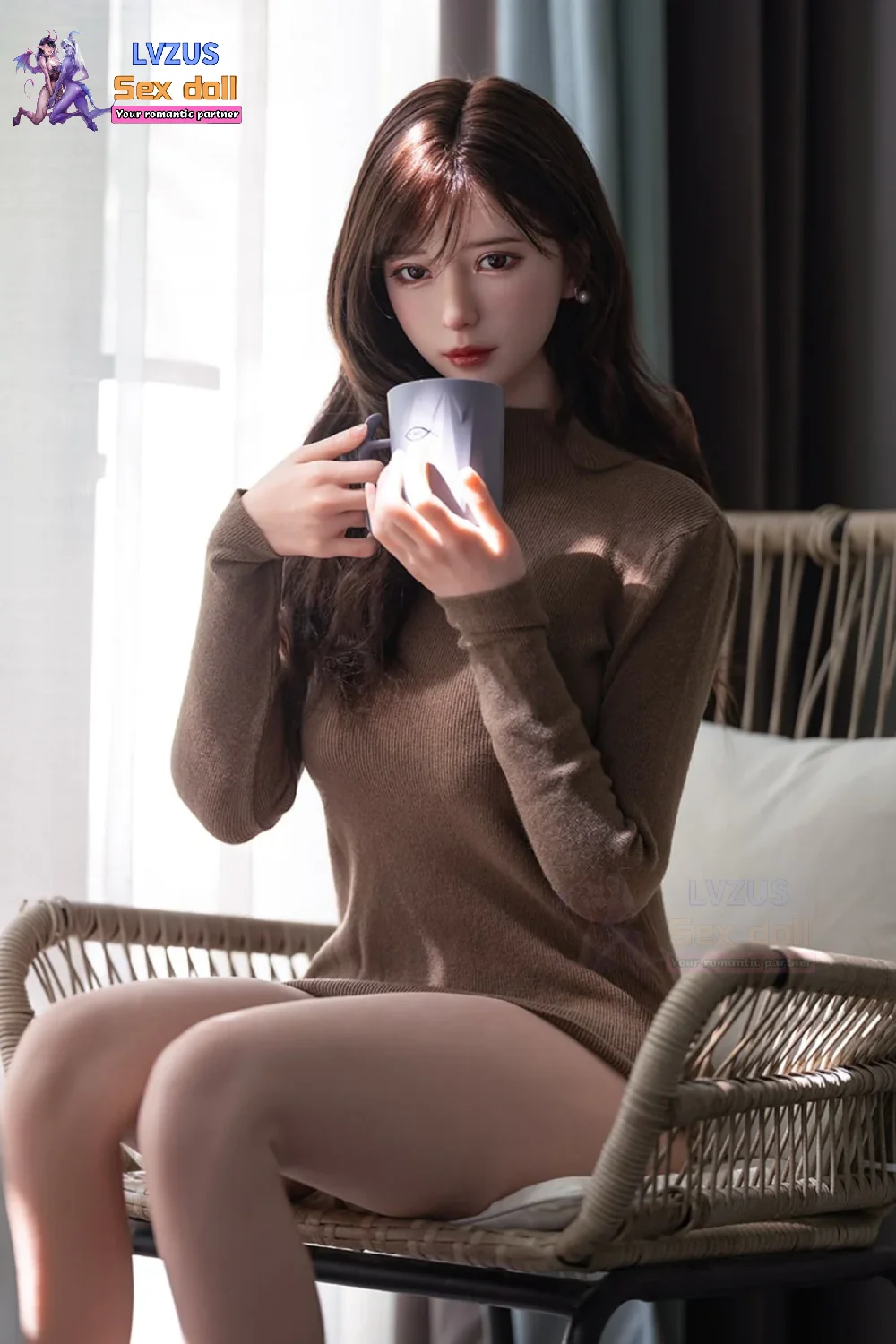 Lifelike Japanese Female Sex Doll Curvy Big Breasts TPE Soft Material