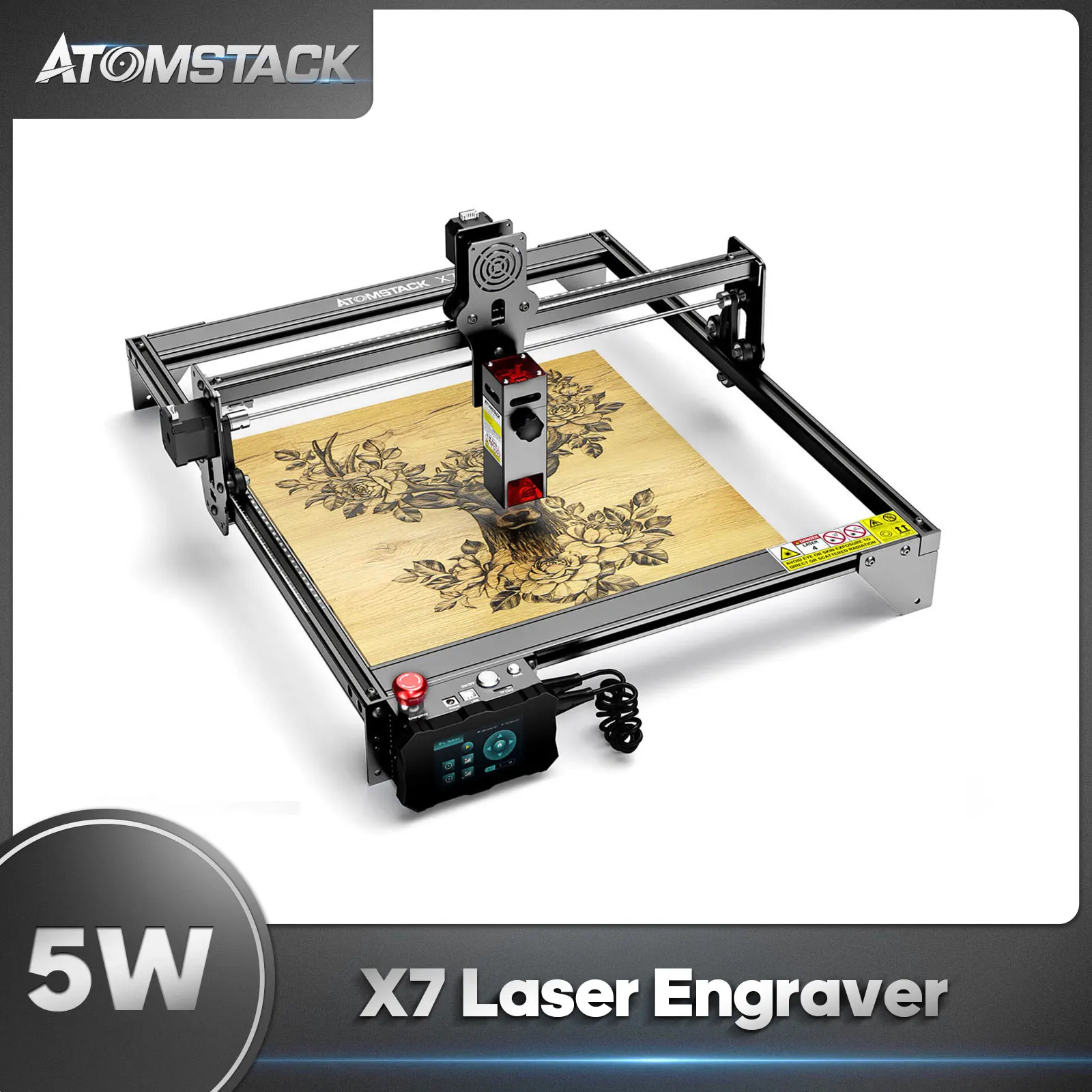 

Atomstack X7 A5 M50 PRO Laser Engraver 5W Output Power CNC laser engraving machine laser cutter tools Eye Protection Fixed-Focus