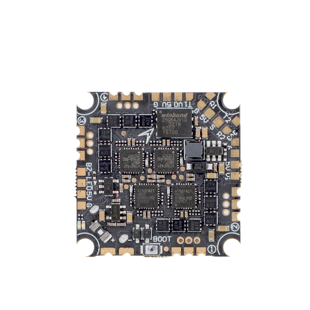 Connecteurs et composants de la carte de vol T-MOTOR F411 AIO 1S 13A BL32 pour M0802 M0803