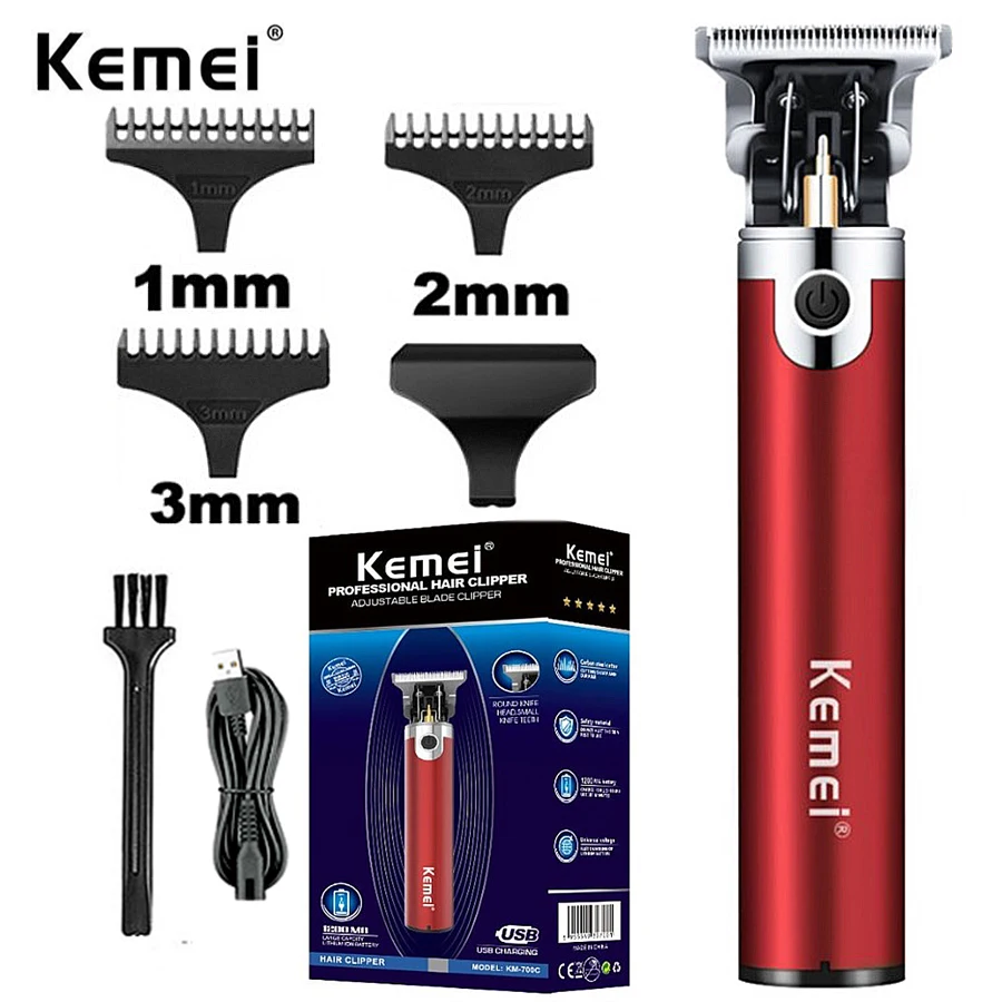 

Kemei Men's professional trimmer beard cordless hair clipper electric hair cutting machine edge hair outlines finishing trimmer