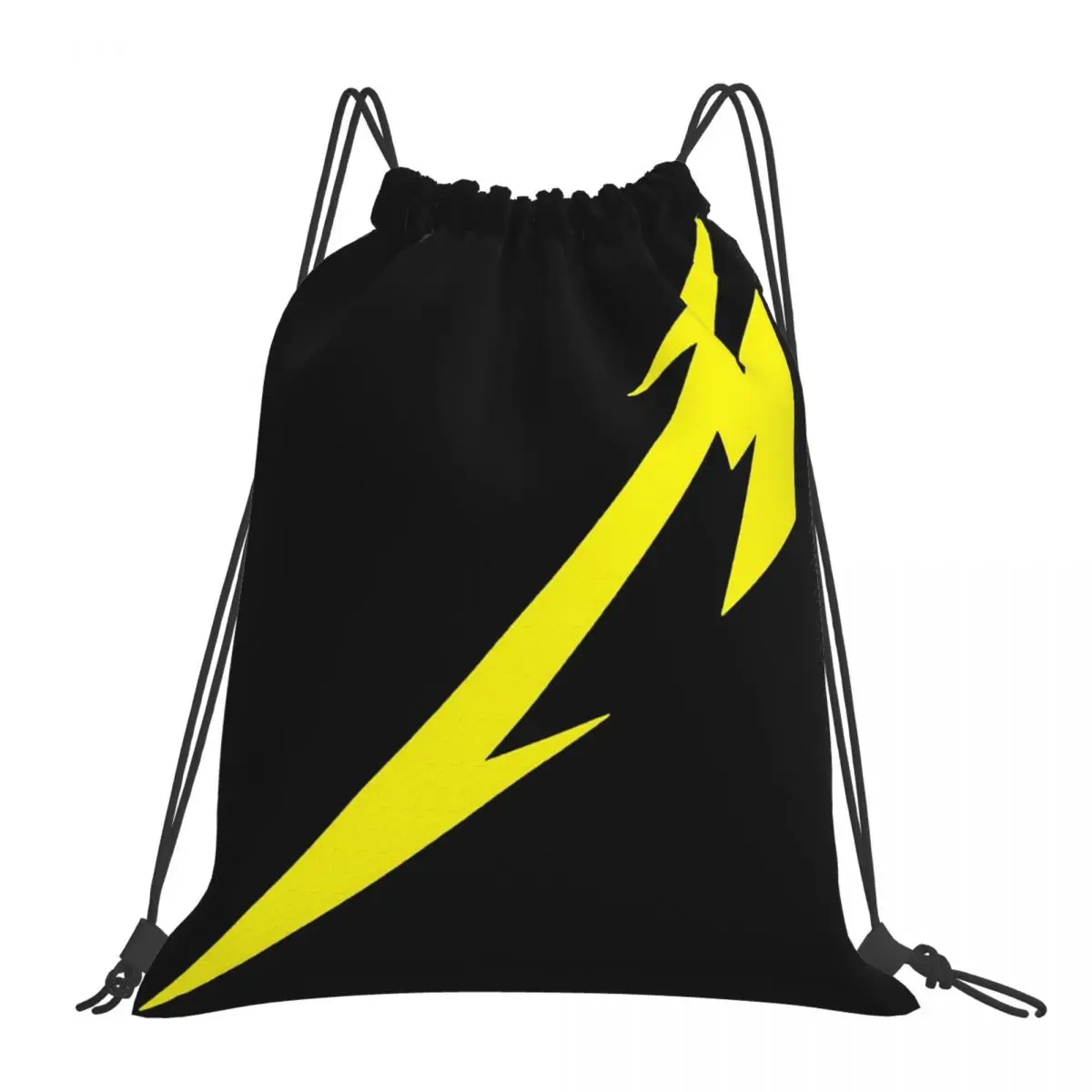 

M E T A L L I C Backpacks Casual Portable Drawstring Bags Drawstring Bundle Pocket Sports Bag BookBag For Travel Students