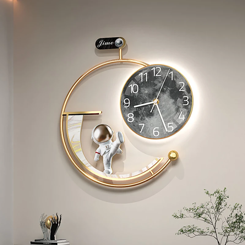 

Murale Luminous Clock Nordic Electronics Luxury Classic Wall Clocks Quartz Quiet Modern Metal Reloj Pared Living Room Decoration
