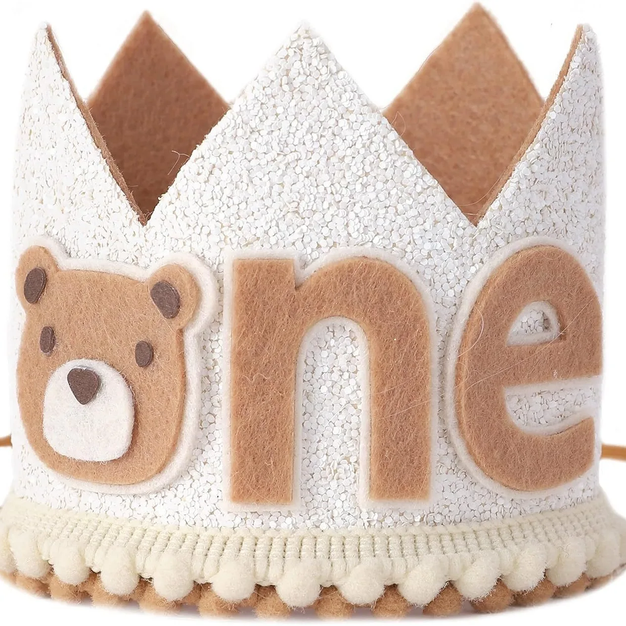 Little Bear Birthday Hat Crown 1-year-old Birthday Party Decoration Kids Boy Girl Baby Shower Supplies Photo Venue Layout