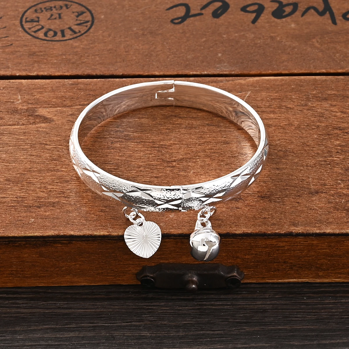 4PCS Gold/Silver Color Openable 45MM*8CM Baby Bangle Arab Ethnic Flower Dubai Kids Bracelet Child Jewelry Birthday Party Gifts 5