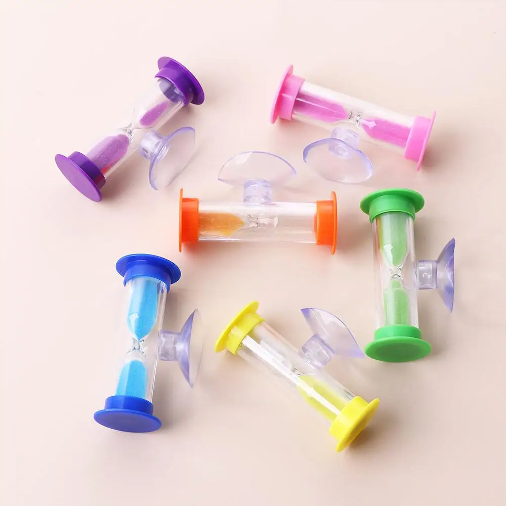 Description Picture 6 of itemPlastic Suction Cup Hourglass Sand Clock, Shower Timer, Tooth Brushing, Creative Gifts for Children, Desktop Ornament