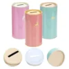 3 Pcs Cartoon Round Piggy Bank Child Girls Money Jar Challenge Desktop Coin Container 6