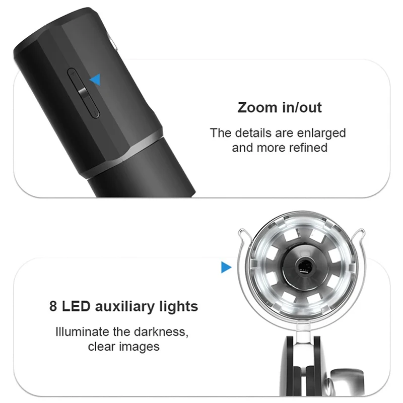 Digital Microscope WiFi Wireless Electron Dermatoscope Scalp Detection Pores Magnifier Facial Skin Analyzer Machine Professional