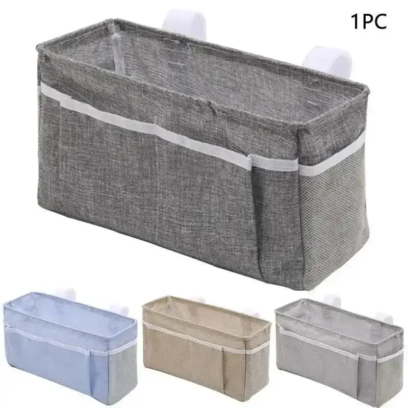 Linen Bedside Storage Car Organizer Hanging Bag Sundries Household Multifu Pockets Bunk Beds Side Pouch Bags Makeup Organizer